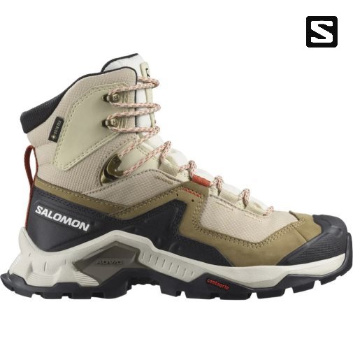 Beige / Olive / Black Salomon Quest Element GTX Women's Hiking Boots | IE BF9085